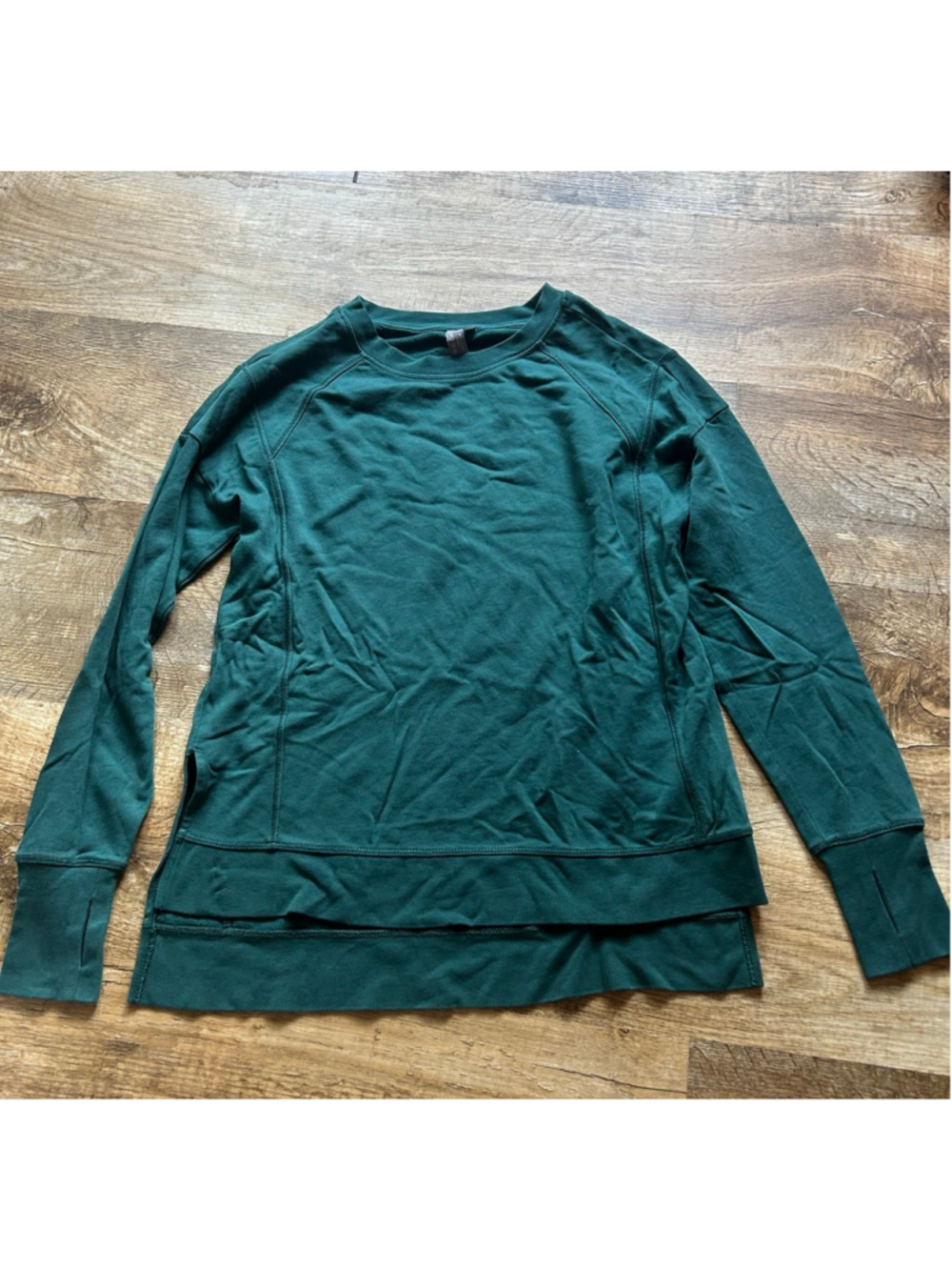 Sweaty Betty Dark Green Sweatshirt XS Thumbholes